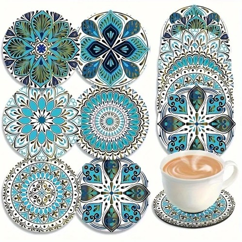 6pcs floral geometric - 6pcs, &