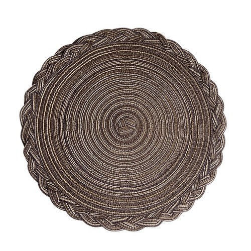 Round table mat woven - table,