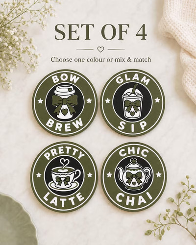 Bow coasters set - set, of