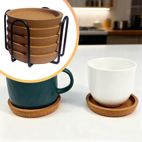 Round cork coasters with - coasters,