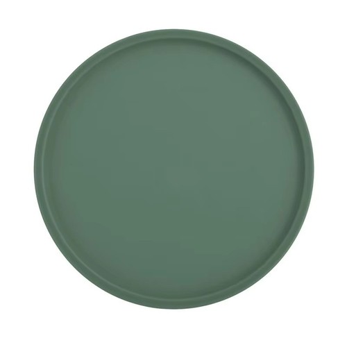 Round black silicone coasters - black,