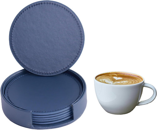 Leather coasters set - set, of