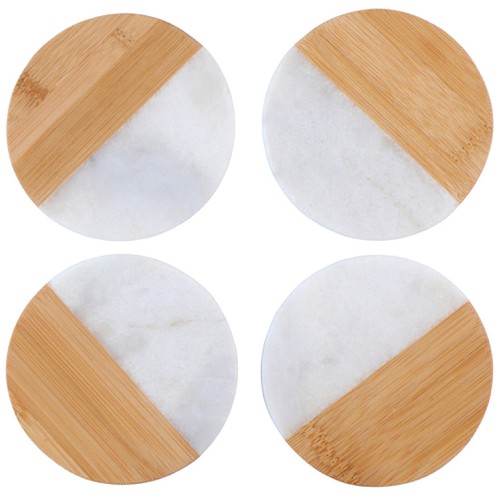 Set coasters wooden - 4,