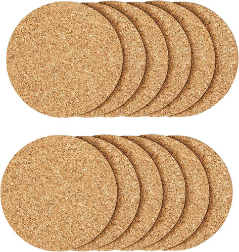 12pcs cork coasters - cork, coasters,