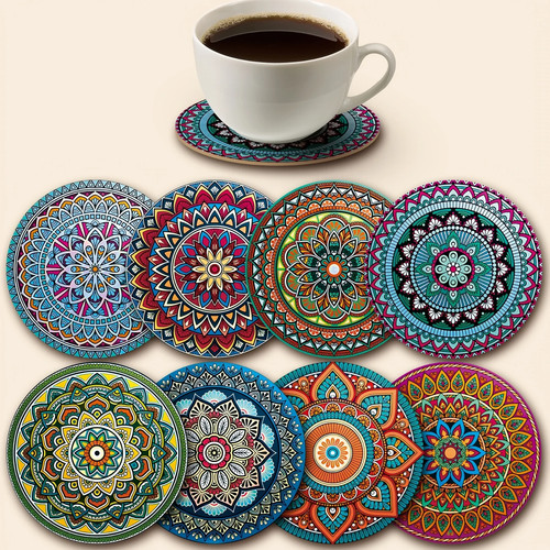 8pc wooden mandala - 8pc,