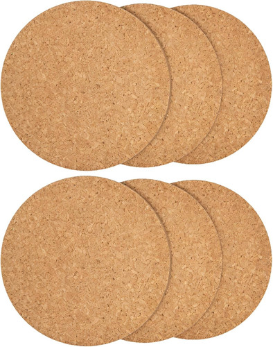 Pack natural cork coasters - 6,