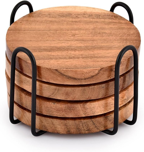 Edhas acacia wood coasters for - edhas,