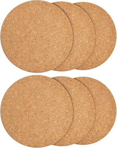 Pack natural cork coasters - 6,