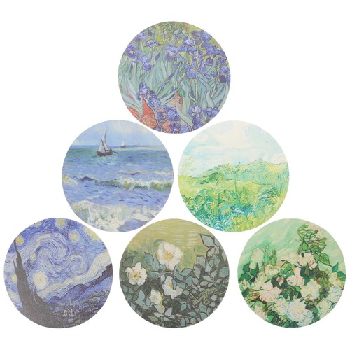 6pcs reusable round coasters - 6pcs,