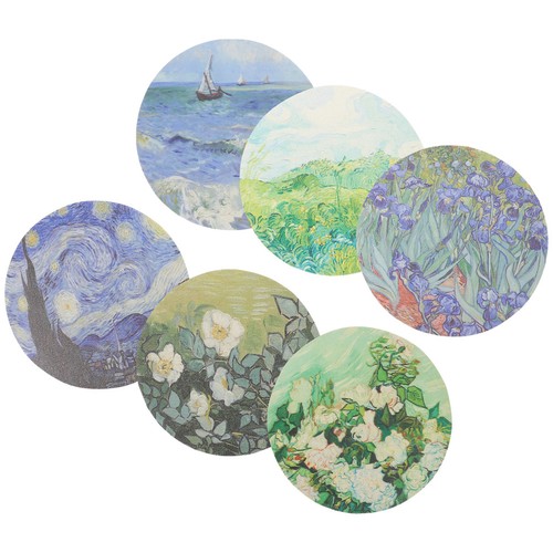 6pcs reusable round coasters - 6pcs,
