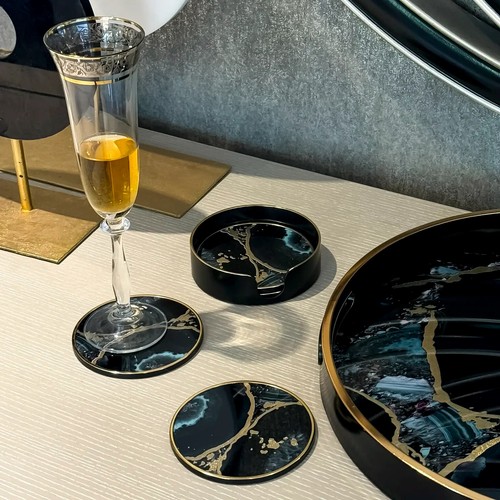 Agate drinks coaster - drinks, set