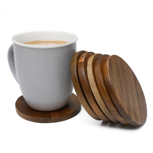 Wooden coasters acacia - coasters,