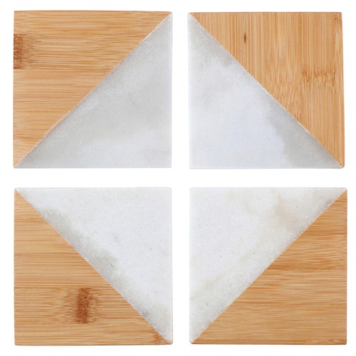 Set coasters wooden - 4,