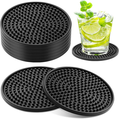 Black coasters raised - 8,