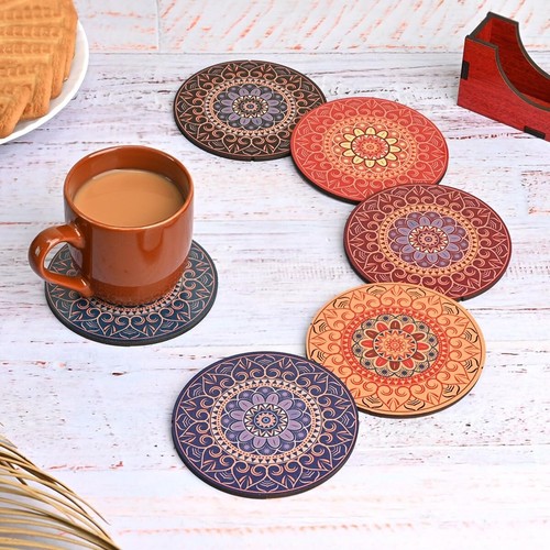 Wooden table coaster for tea - coaster,
